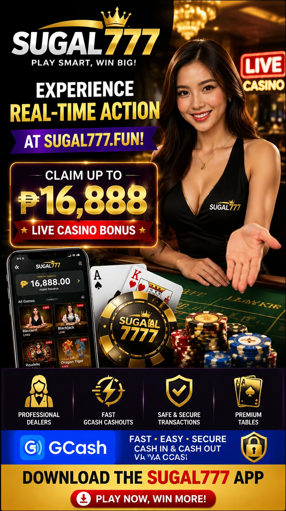 Live casino lobby showcase